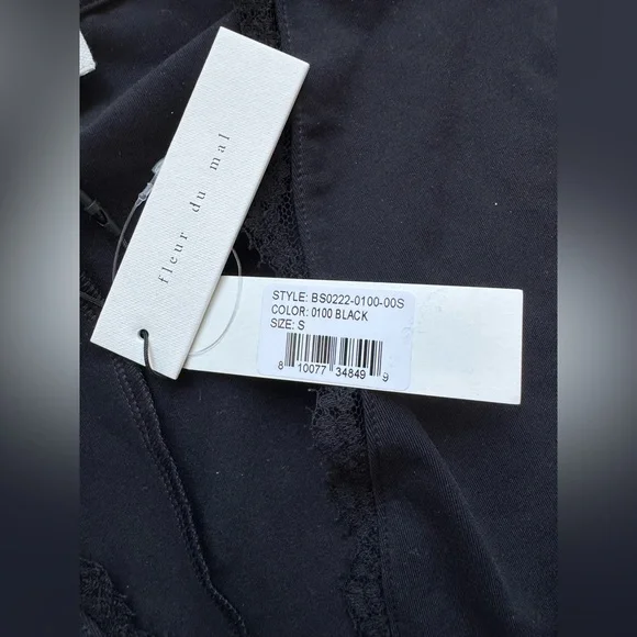 🎄NWT Fleur du Mal Margo Lace Long Sleeve Bodysuit - Picture 7 of 9